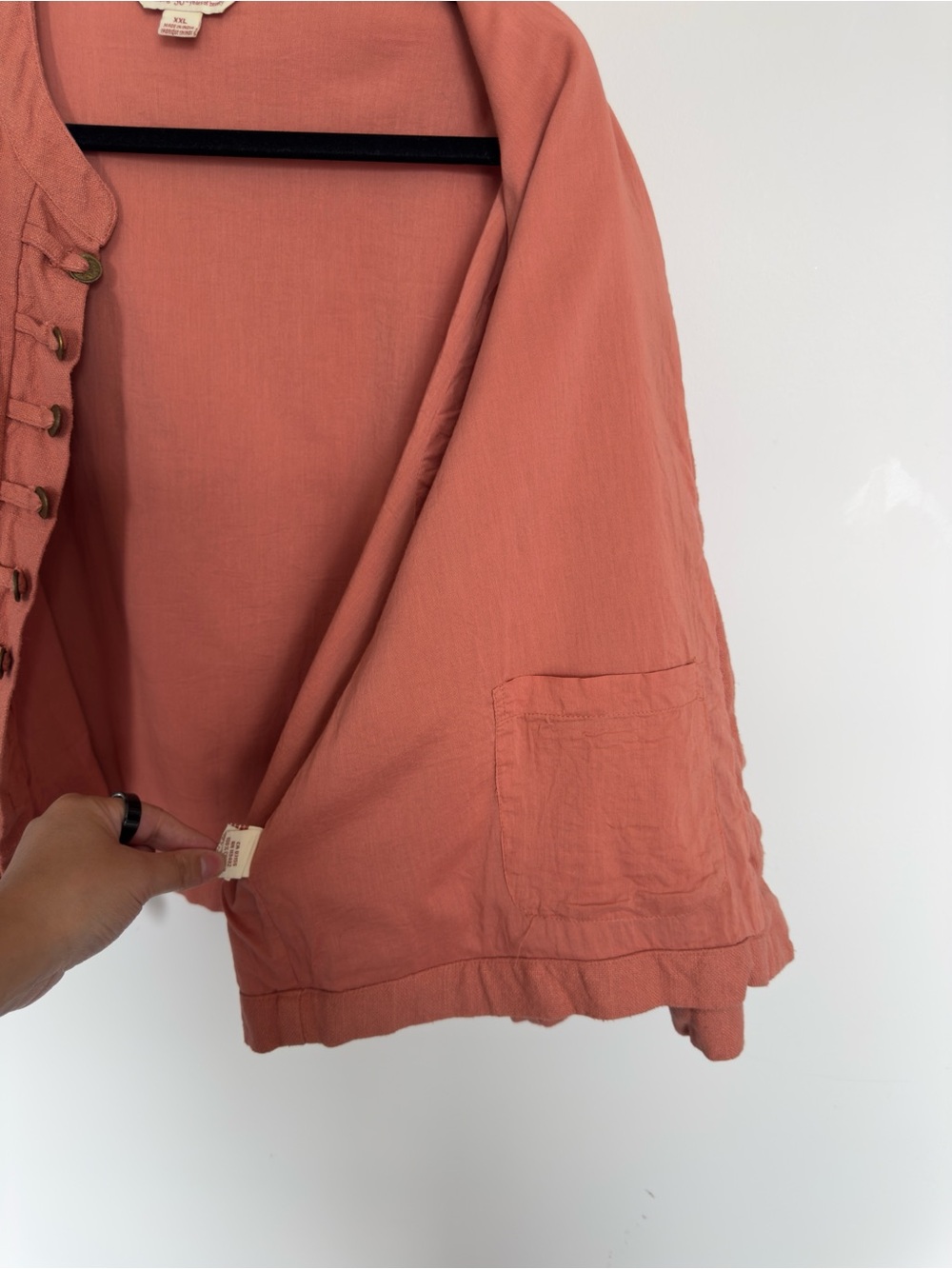 April Cornell Coin Open Ruffle Boho Jacket XL - Picture 5 of 7